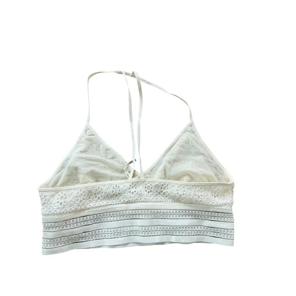 Floreat Loved‎ by Anthropologie Cream Lace Bralette Medium Ivory Boho Longline - Image 2