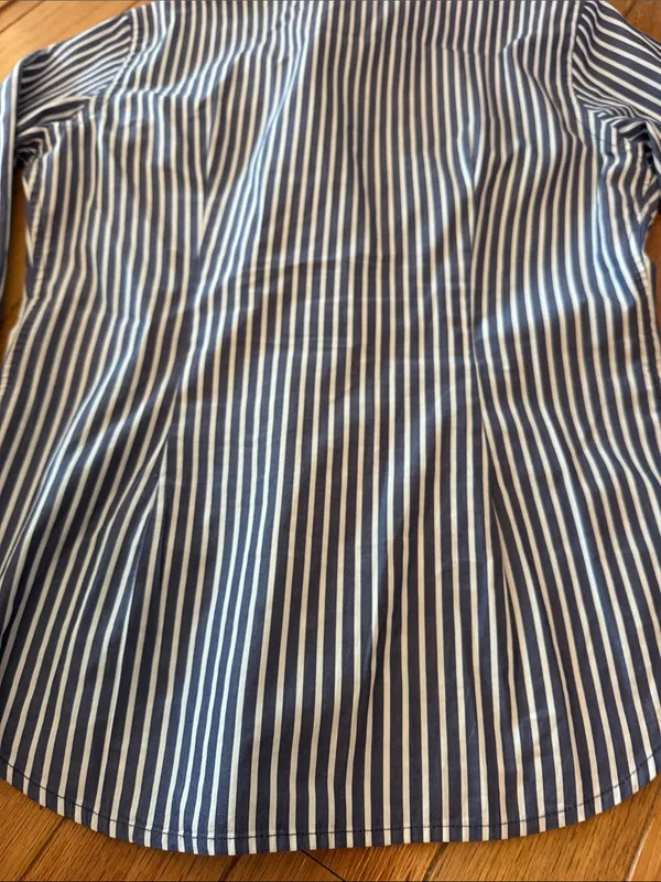 C. Wonder Women’s Blue Striped Button Down Oxford Size Small - C69-026 - Image 7