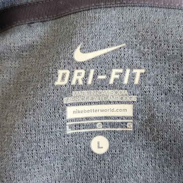 Nike Womens Navy Textured Knit Top with Dolman Sleeves Size Large - Image 6