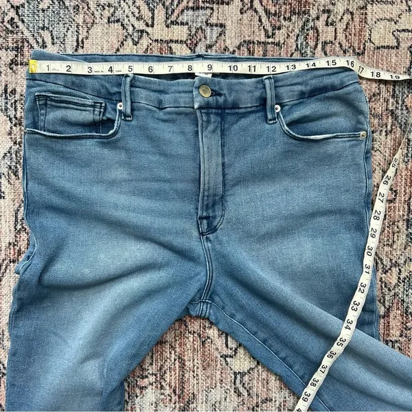 Good American Good Legs Straight Jeans Size 12 Blue 449 - Image 11