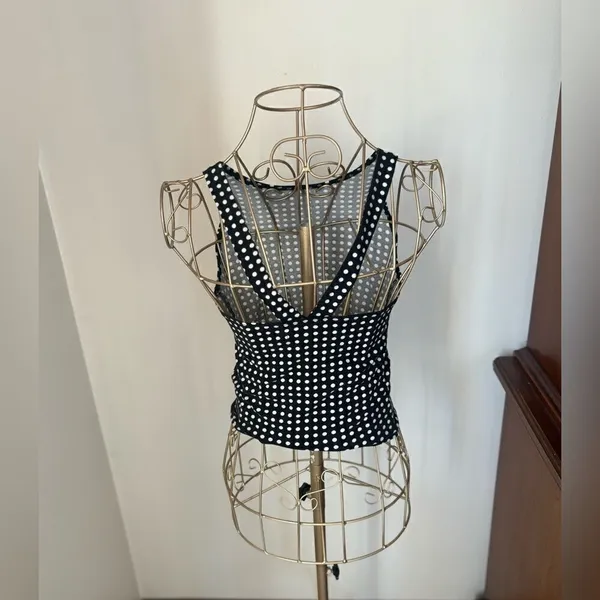 Abercrombie & Fitch Polka Dot Tank Size S Black - Image 5