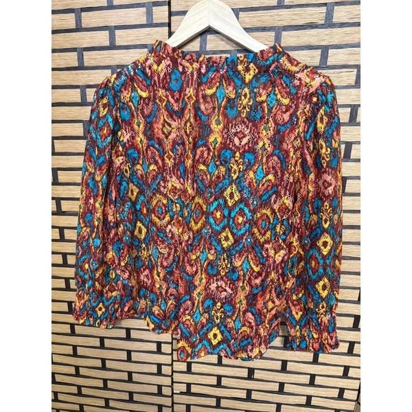 Cato‎ Multi Color Crochet Top Size Large - Image 2