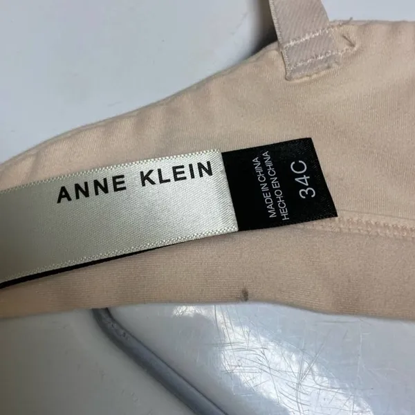 Anne Klein Womens Bra Sz 34C Peach Wirefree No‎ Wire T-Shirt Solid Tee Shirt - Image 6