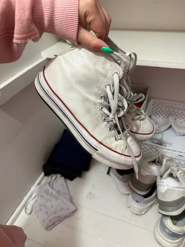 White Converse Platform Sneakers - Image 3