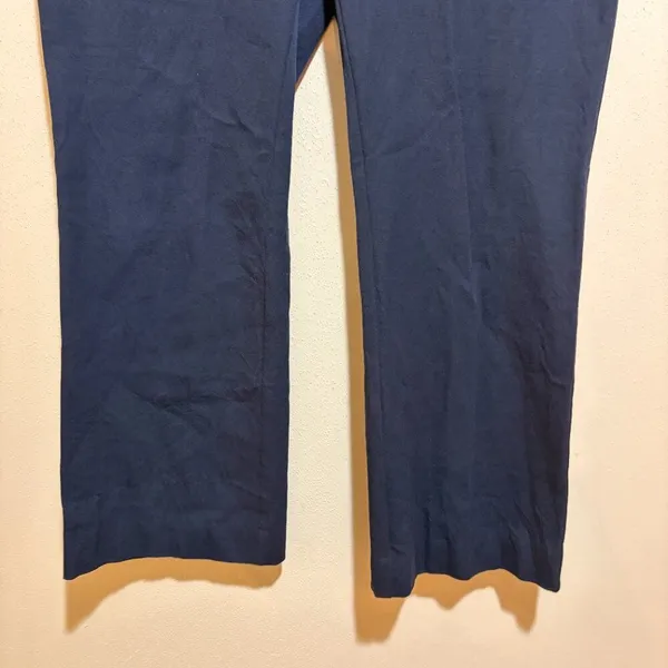 Anthropologie Size 8 The Essential Flare Dress Pants Trousers Navy Blue - Image 6