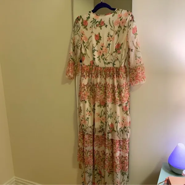 Vero‎ Moda Floral Ruffle Tiered Maxi Dress C27 - Image 6