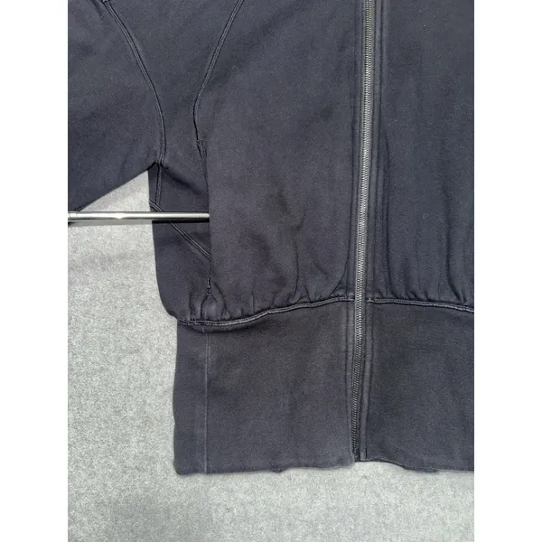 Lululemon Black Full Zip Balloon Sleeve Hooded Sweater Jacket 6 - Image 3