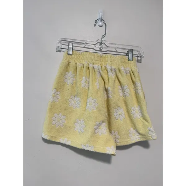 YLLW Yellow Daisy Print Terry Cloth Shorts Size XS - Image 4