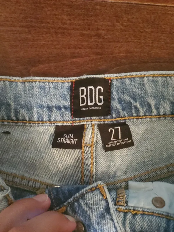 BDG Size 27 High-Rise Light Blue Straight Jeans By Urban Outfittere - Image 2
