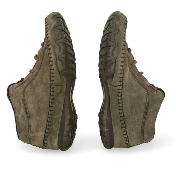 Skechers Shoes Womens 10‎ Relaxed Fit Brown Leather Faux Fur Bikers Totem Pole - Image 8