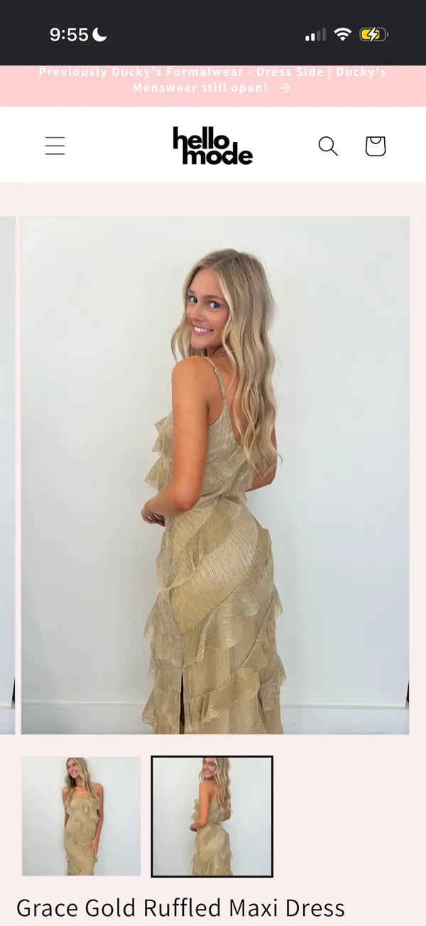Mable Dress Gold Size M - Image 6