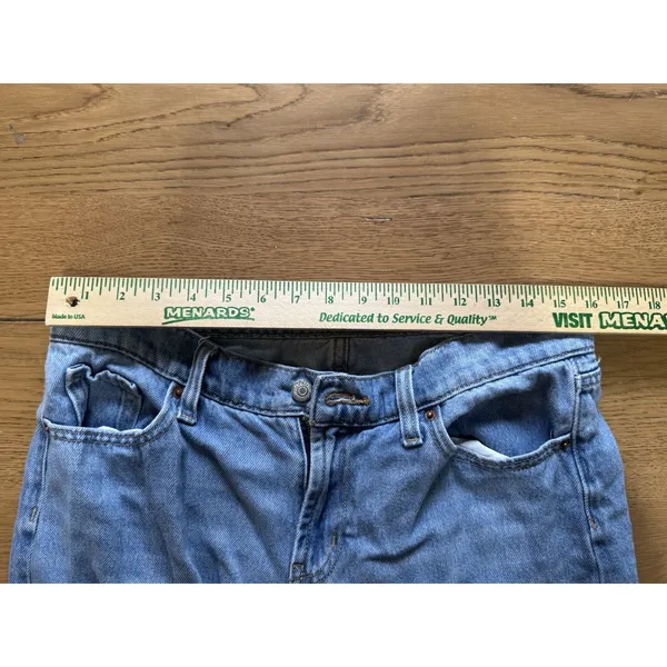 Old Navy Women‎ Size 10 Petite Mid Rise Baggy Wide Leg Denim Jeans Hippie Boho - Image 3