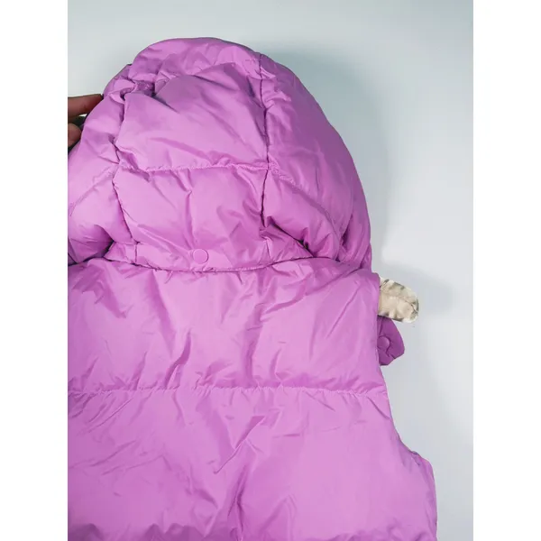 Lululemon Wunder Puff Super Cropped Vest Hooded Size 0 Dahlia Mauve Pink Outdoor - Image 9