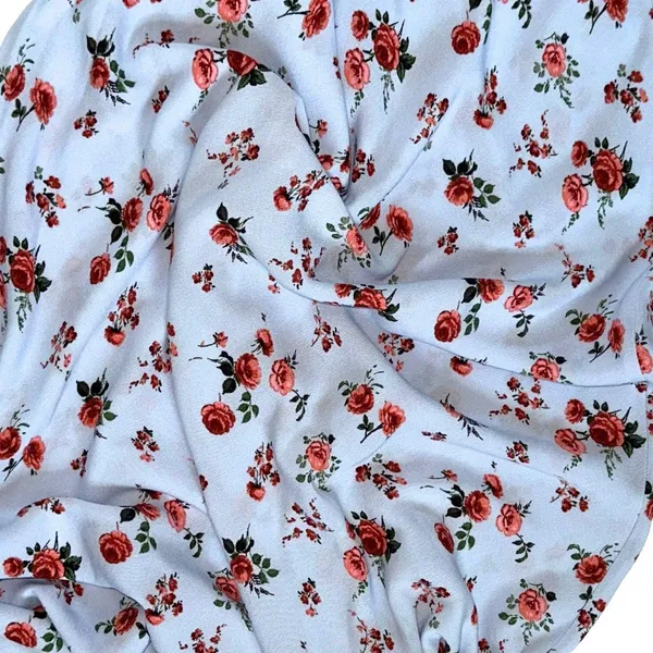Wild Fable Floral Baby Blue Maxi Dress Medium Cottagecore Grandmacore Coquette - Image 7
