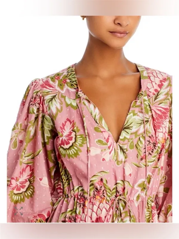 Farm Rio Aura Pink Mini Dress Sz M - Image 4