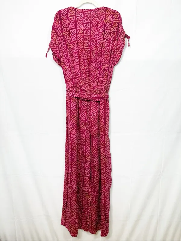 Soft Surroundings Poppy Wide Leg Jumpsuit Rosella Pink Fuchsia Boho Coastal - Image 5