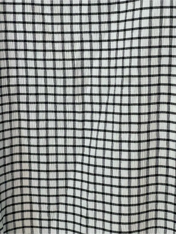 Zara Black and White Checkered Mini Dress - Size Medium - Image 8