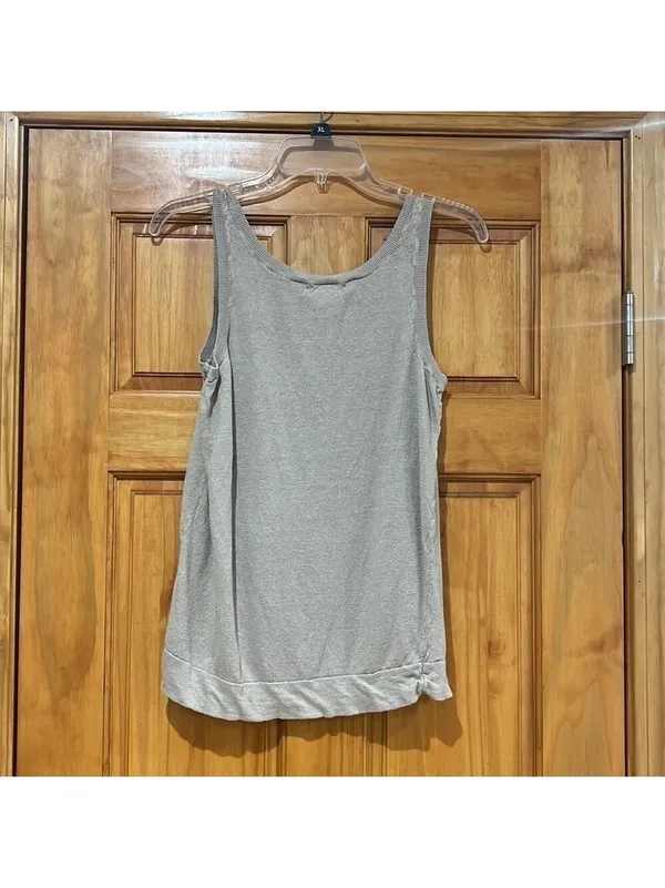 Banana Republic Tan Sleeveless Knit Tank Top Small - Image 3