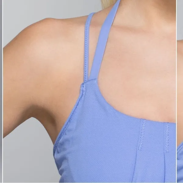 LULULEMON Flow & Go Tank Blue Sz‎ 4 - Image 3