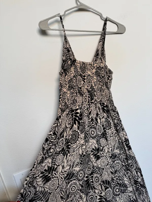 Free People Black Bohemian Maxi Dress with Spaghetti Straps - Image 3