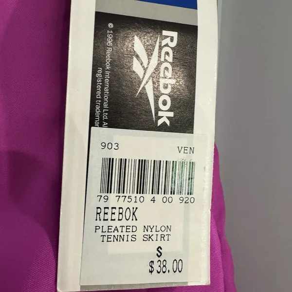 NWT VTG Reebok Hot Pink Tennis Skirt Athletic Sport‎ Pleated Mini Skater Small - Image 3