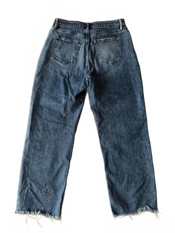 LOFT Women's The Curvy 90's Straight Denim Jeans Size 10 Distressed Grunge Urban - Image 3