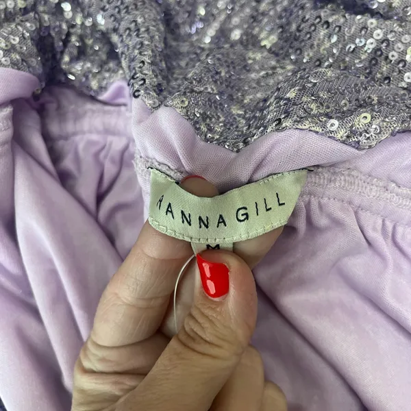 Anthropologie Ranna Gill lavender Sequin Jumpsuit‎ size medium NWT - Image 5