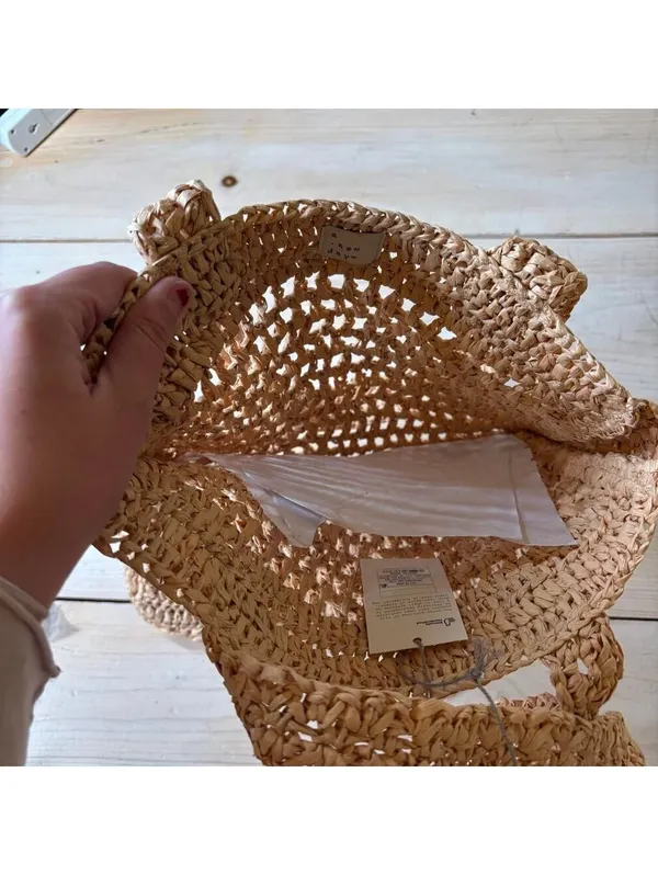 A New Day NWT Women's Large Woven Straw Tote Bag - Image 7