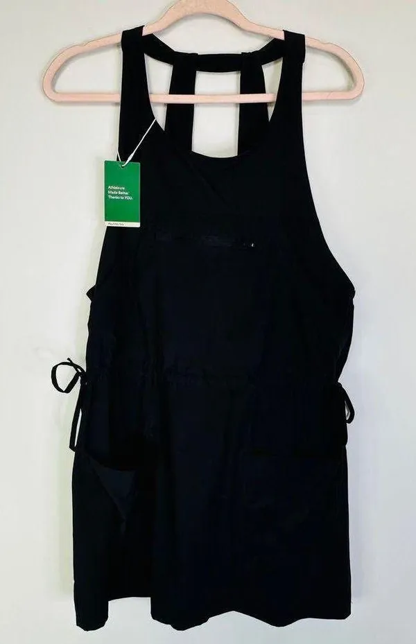 Halara NEW Breezeful Drawstring Quick Dry Mini Hiking Active Dress in Black Size Medium - Image 3