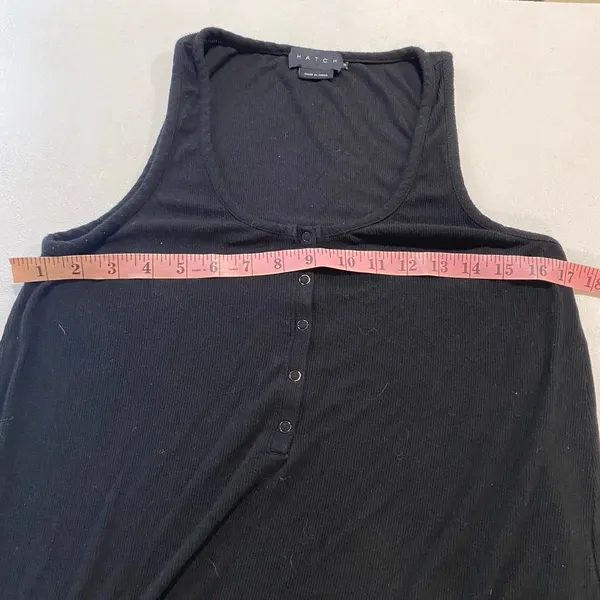 HATCH Black Henley Tank Top Size s Sleeveless Maternity Relaxed Fit - Image 6