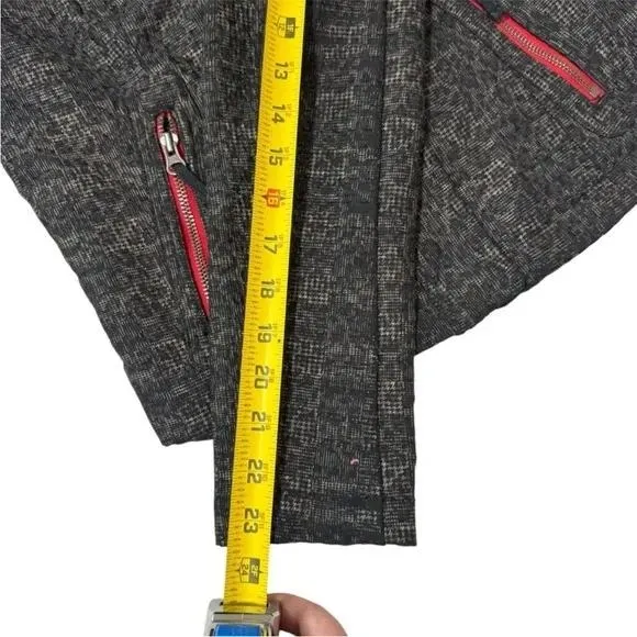 We The Free Moto Jacket‎ Leopard Print Red Trim Pockets Full Zip Size 2 - Image 8