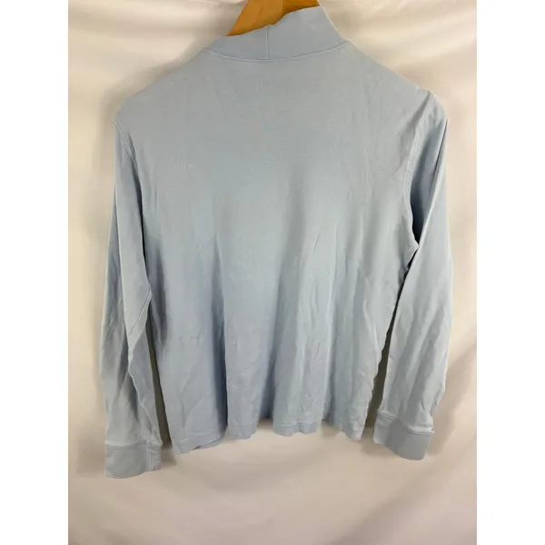 Lands End Relaxed Fit Blue Long Sleeve turtleneck Size Medium - Image 3