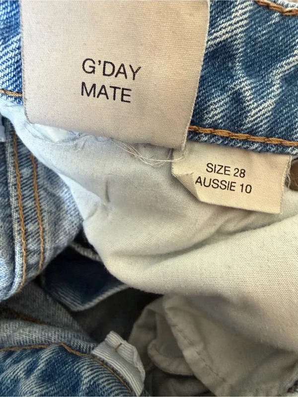 Rolla’s Classic Straight High Rise Jeans G’Day Mate Light Wash Size 28 - Image 5
