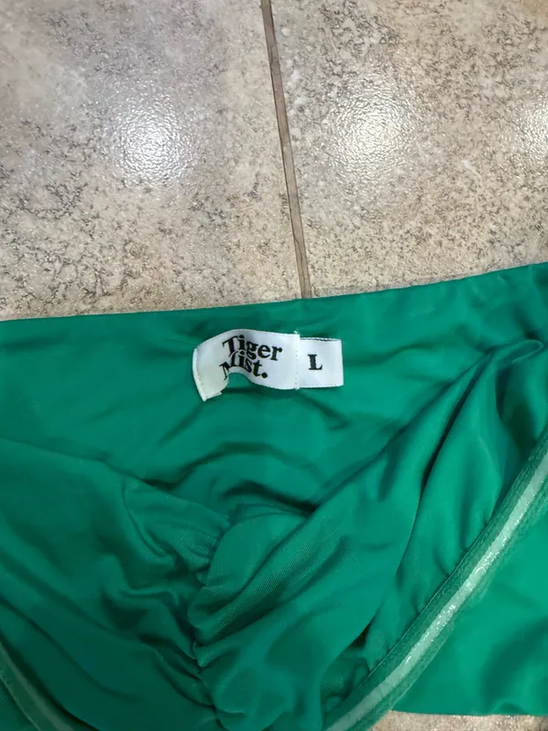 Tiger Mist Bright Green Strapless Cutout Ruched maxi Dress - Image 7