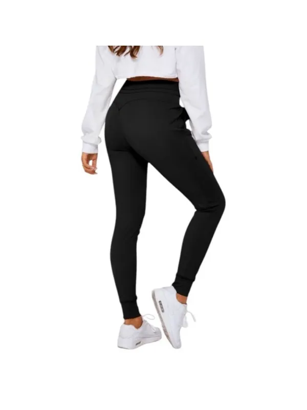 Size M (Petite) Halara High Waisted Drawstring Side Pocket Plain Joggers - Image 2