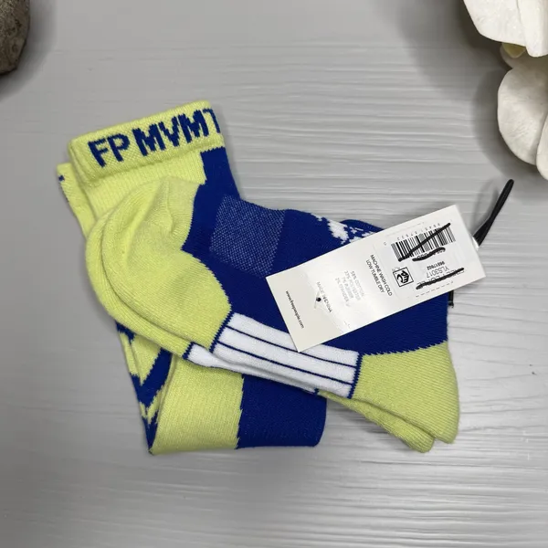 Free People knee high socks blue yellow compression socks - Image 3