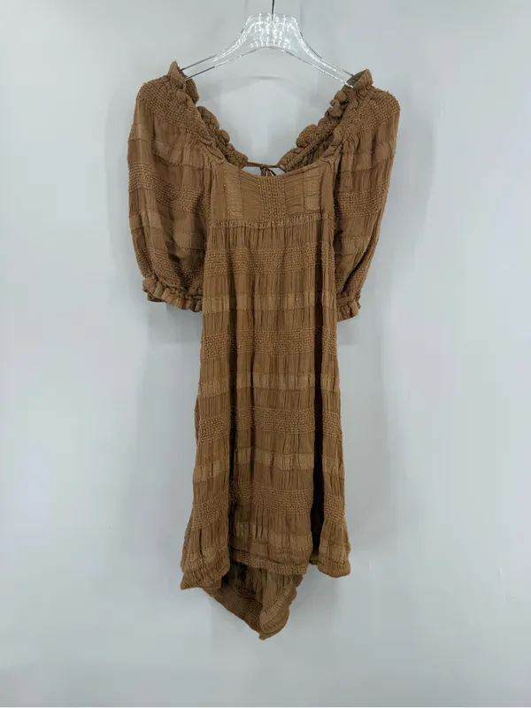 Free People Bask‎ In The Sun Tunic Dress Endless Summer Puff Sleeve Babydoll Xs - Image 2