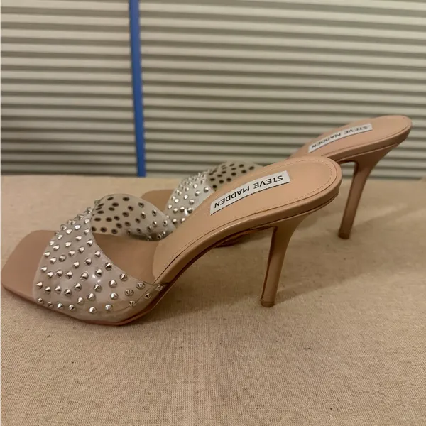 Steve Madden Nude Studded Heels - Image 4
