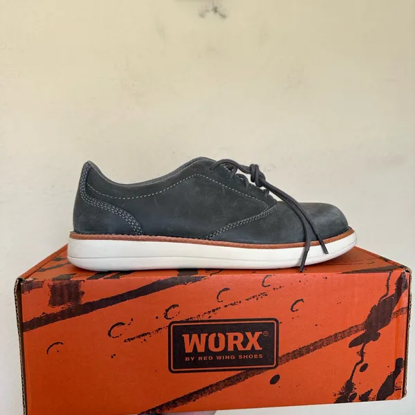 Red Wing Worx 5144 Steel Toe Leather Work Shoes Zinc Oxford Womens‎ 6 M EH - Image 3