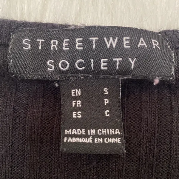 Streetwear Society Black Short Sleeve Top - Image 2
