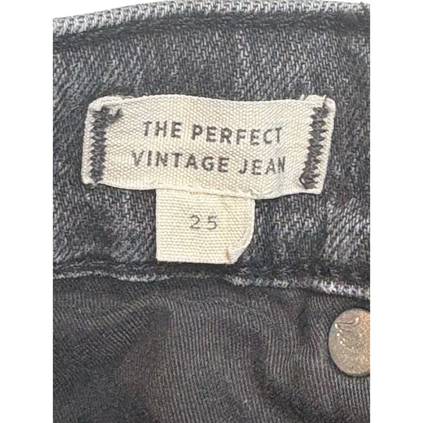 Madewell The Perfect‎ Vintage Jean Womens 25 Black High Rise Straight Leg Denim - Image 7