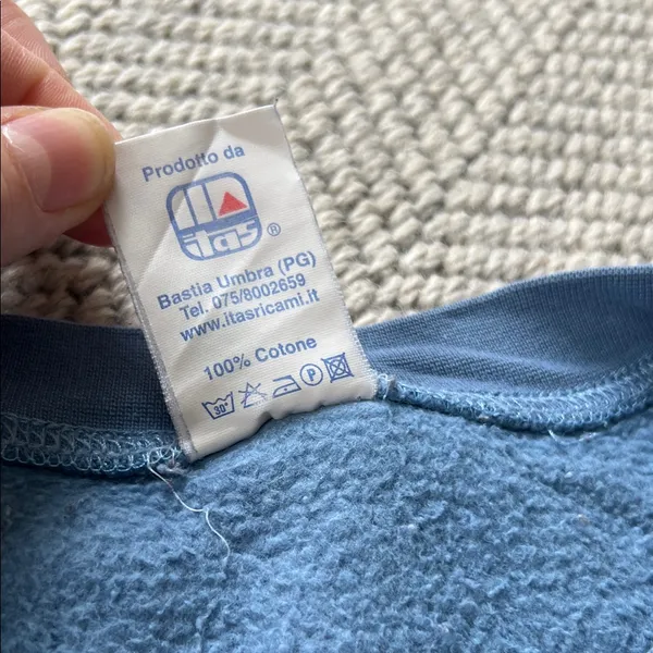 Italia Blue Crewneck Sweatshirt - Image 7