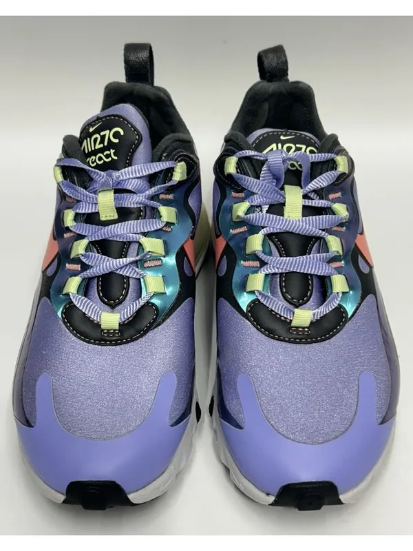 Nike Air Max 270 React Sneakers Light Thistle Sunblush CU4818-001 Womens Size 6 - Image 3