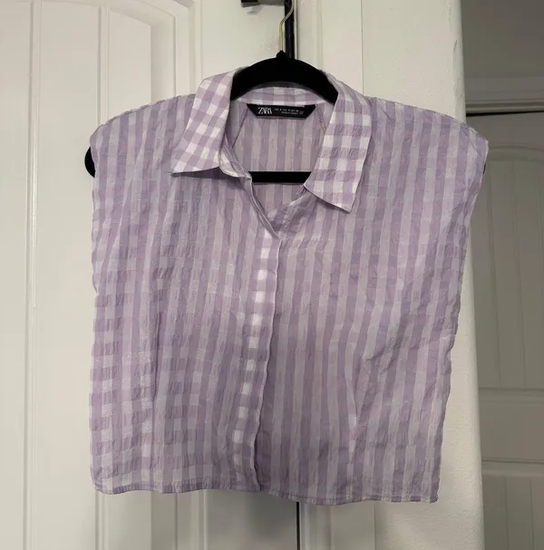 ZARA Plaid Top - Image 5