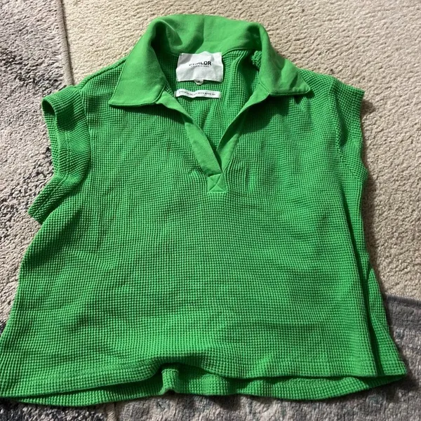 CHRLDR Jas Polo Shirt Small‎ Green - Image 3