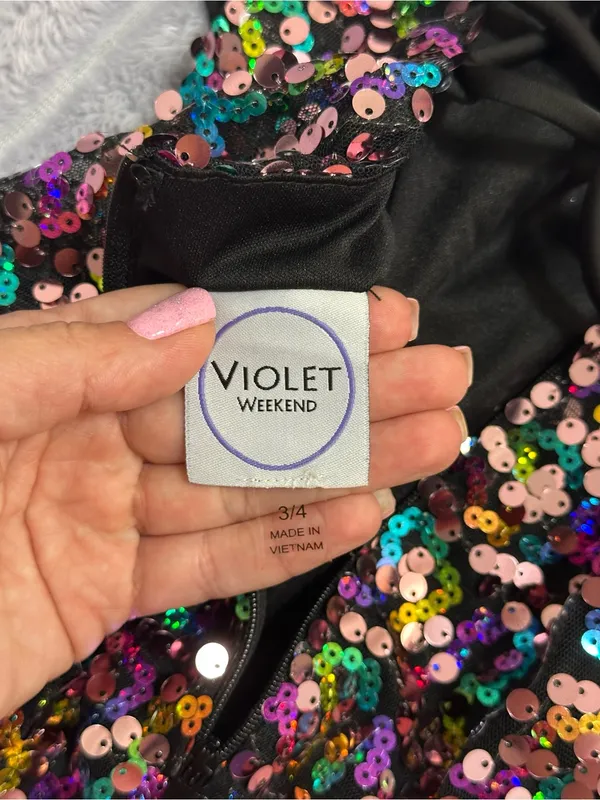 Violet Weekend Multicolor Sequin Maxi Dress — Size 3/4 Pink - Image 9