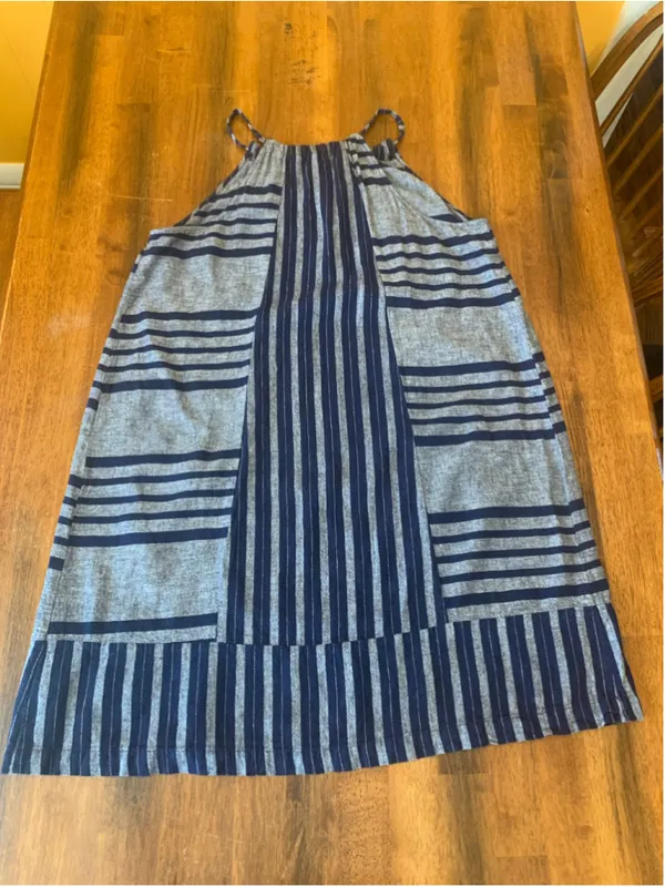 Old Navy Dress Large Blue Sleeveless - Image 7