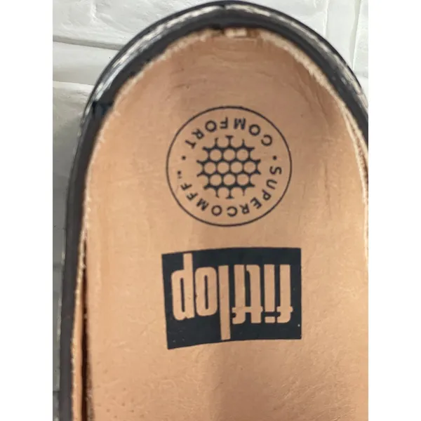 FitFlop SuperSkate Reptile Print Mule Slip On Shoes Size 6.5 - Image 7