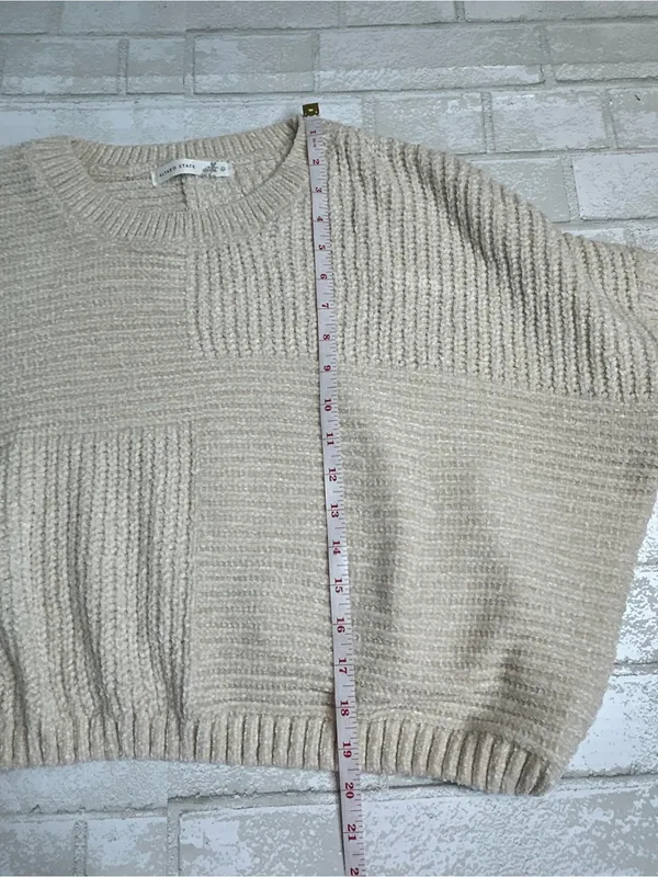 Altar’d State Cozy Cream Textured Knit Women's Sweater size Large - Image 7