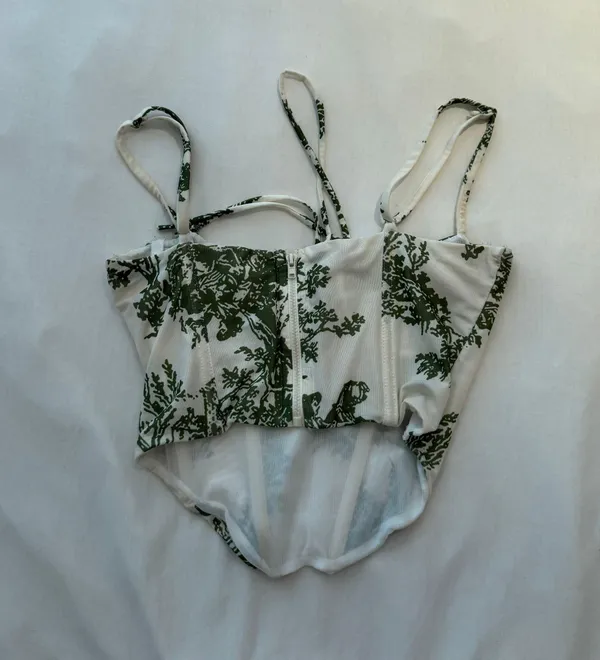 Pitaya Tic Toc Green Floral Corset - Image 3